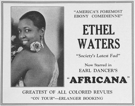 Ethel Waters in Africana. Shubert Theatre, New York City. 1927 Ethel Waters, New York Public Library, Public Library, York City, New York City, Acting, Dancer, New York, Celebrities