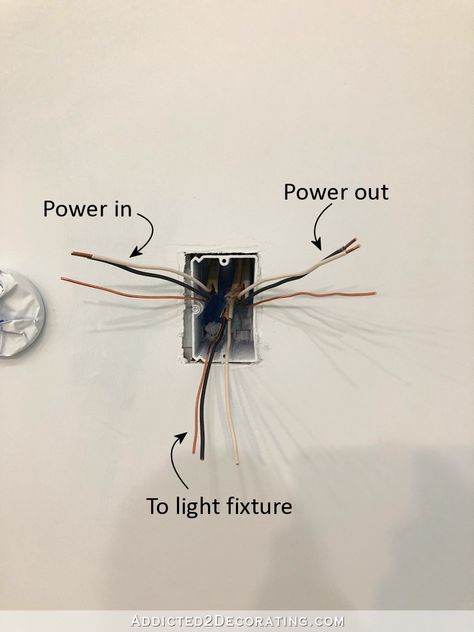 Electrical Basics - Wiring A Basic Single-Pole Light Switch - Addicted 2 Decorating® Wiring A Light Switch, Electrical Hacks, Wiring Outlets, Electrical Switch Wiring, Homestead Family, Light Switch Wiring, Smart Home Switches, Electric Switch, Basic Electrical Wiring