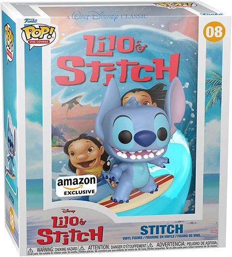 Stitch Surfing, Stitch Merchandise, Stitch Things, Игрушки Funko Pop, Vhs Cover, Lilo And Stitch Merchandise, Stitch Quotes, Funky Pop, Lilo And Stitch Quotes