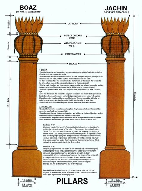 Boaz & Jachin Pillars Solomon's Temple, Solomons Temple, Masonic Art, Masonic Freemason, Masonic Lodge, Masonic Symbols, Aleister Crowley, 1 Kings, Ancient Knowledge