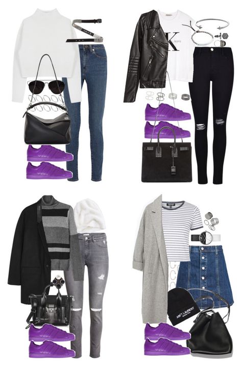 Purple Sneakers Outfit, Outfits With Purple, Lose 20kg, Purple Shoes Outfit, Outfit Ideas With Sneakers, Purple Outfit Ideas, Pink Sneakers Outfit, Sneakers Outfit Casual, Trainers Outfit