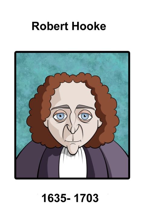 Caricature portrait of English scientist Robert Hooke Robert Hooke Scientist, Robert Hooke, Robert Whittaker, Caricature Portrait, Vector Art Design, Caricatures, Cartoon Drawings, Biology, Vector Art