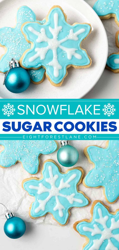 Look forward to these easy snowflake sugar cookies! This holiday baking recipe features soft cut out sugar cookies. Decorated with royal icing, this Christms cookie idea is fun and festive! Pin this for later! Soft Cut Out Sugar Cookies, Easy Snowflake, Snowflake Sugar Cookies, Snowflake Sugar, Cut Out Sugar Cookies, Easy Drinks To Make, Cookies Decorated With Royal Icing, Cut Out Sugar, Soft Cut