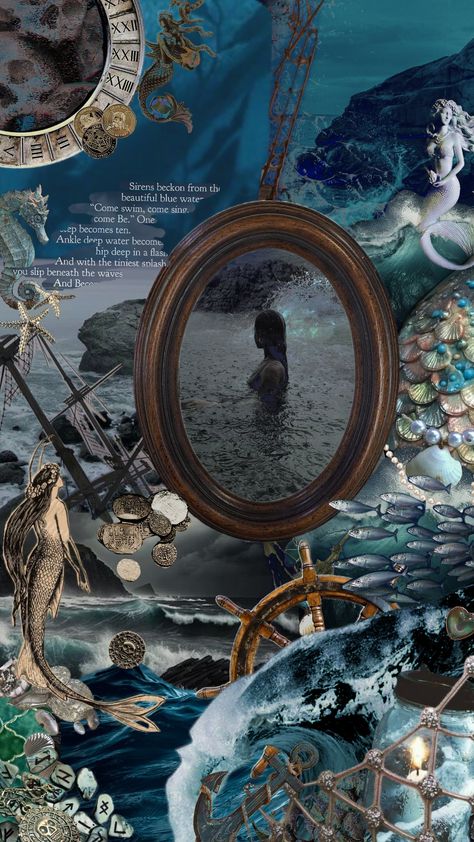 Siren's Call #siren #sirenaesthetic #mermaid #ocean #darkaesthetic #sea #shipwreck #skull #stormysea Mermaids Wallpaper, Mermaid And Siren, Ocean Life Photography, Sea Magic, Book Vibe, Siren Aesthetic, Siren Call, H2o Mermaids, Mermaid Wallpapers