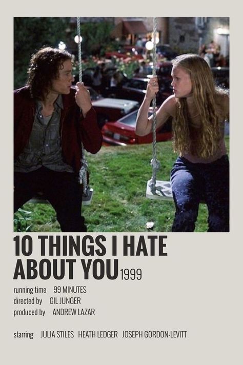 Halloween Costume Movie, Romcom Movies, 10 Things I Hate About You, Iconic Movie Posters, Series Poster, Girly Movies, Film Posters Minimalist, Septième Art, Teen Movies