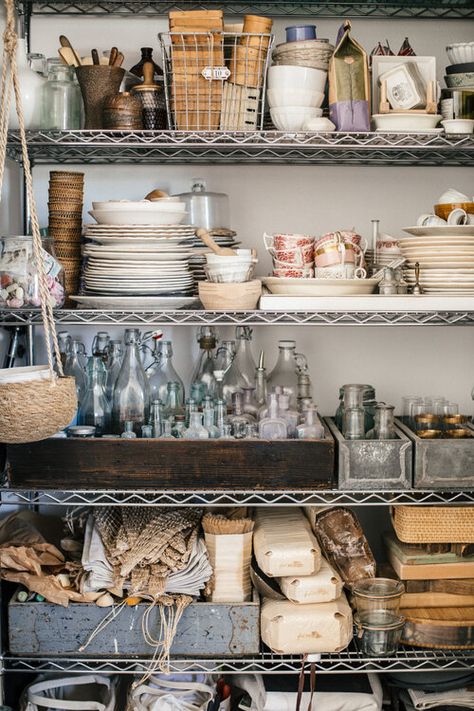 French Kitchen Organization, Unfitted Kitchen French, Creative Kitchen Storage Ideas, Organize Refrigerator, Full Pantry, Larder Storage, Heather Bullard, Unfitted Kitchen, Open Pantry