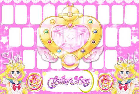 skin dodol sailor moon by dari yamada Sailor Moon Keyboard, Moon Keyboard, Sanrio Ios, Kawaii Keyboard, Keyboard Themes, Sailor Moon Aesthetic, Sailor Moon Wallpaper, Moon Wallpaper, Sailor Moon Crystal