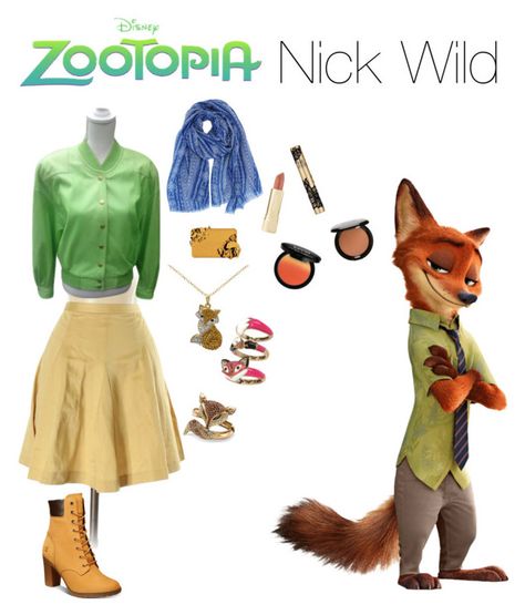 Just Hops And Nick Wilde Costume, Zootopia Disneybound, Nick Wilde Disneybound, Nick Fox Zootopia, The Fox From Zootopia, Fox And The Hound Disneybound, Disney Fashion Outfits, Disney Zootopia, Beige Skirt