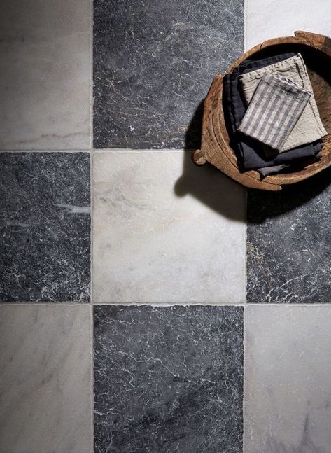 Modern Classic Bathroom, Honed Marble Floor, Calacatta Tile, Checkered Tile, Tumbled Marble Tile, Checkered Floor, Mandarin Stone, White Marble Floor, Checkerboard Floor