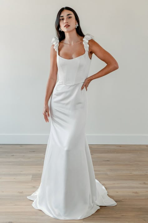 kacey by willowby | a&bé bridal shop | willowby bridal | willowby wedding dress | 2024 wedding dress | #aandbebridalshop #willowby Bridal Vibes, Tie Corset, Aesthetic Era, By Watters, Charmeuse Fabric, Bridal Ideas, Portland Wedding, Dress Idea, Minneapolis Wedding