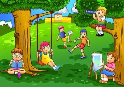 It's Time to Play! Why free play is important for developmental growth in kids - Pediatric Therapy Partners blog Picture Story Writing, Picture Story For Kids, Picture Comprehension, Summer Boredom, Picture Composition, School Wall Art, Children Park, Garden Illustration, Pediatric Therapy