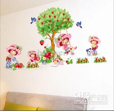 strawberry shortcake Girl Decals, Toy House, Tree Wall Stickers, Removable Wall Stickers, Wall Stickers Bedroom, House Wall, Kids Stickers, Sticker Wall Art, Decorate Your Room