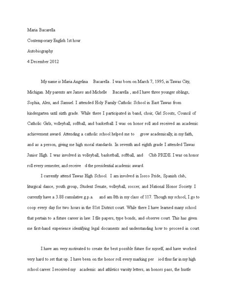 High School Autobiography - How to create a High School Autobiography ? Download this High School Autobiography template now! Autobiography About Myself, Writing An Autobiography Templates, Autobiography Example, Auto Biography Writing, Autobiography Example Student, Autobiography Template, Intro Paragraph, My Autobiography, National Honor Society