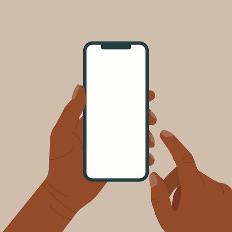 Vector hand holding smartphone, phone wi... | Premium Vector #Freepik #vector #phone-ui #phone-interface #mobile #phone-app Phone Illustration Smartphone, Holding Phone Illustration, Scrolling Through Phone, Phone Poster Design, Iphone Reference, Hobonichi Monthly, Phone Animation, Smartphone Illustration, Phone Clipart