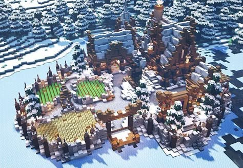 3d Pyssla, Viking Statue, Snow Town, Minecraft Earth, Minecraft Building Guide, Minecraft Structures, Bangunan Minecraft, Minecraft Farm, Minecraft Cottage