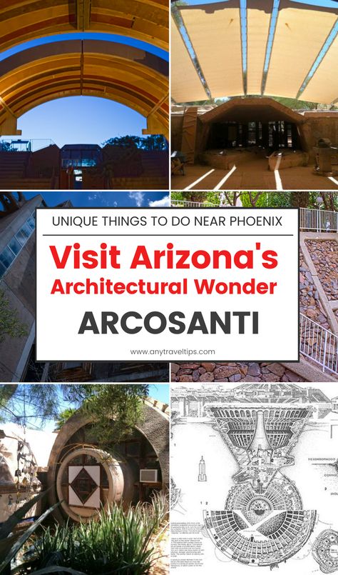 Arcosanti Arizona, Visionary Architecture, Hikes In Phoenix Arizona, Arizona Neighborhood, Downtown Phoenix Arizona, Phoenix Arizona Downtown, Ecology Design, Arizona Superstition Mountains, Visit Arizona