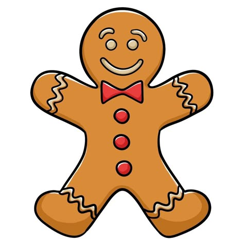 Gingerbread Cartoon Drawing, Gingerbread Man Drawings, Ginger Bread Cookies Drawing, New Years Drawings Easy, Gingerbread Man Drawing Easy, Easy Drawings For Christmas, How To Draw A Gingerbread Man, Drawing Gingerbread Man, Gingerbread Cookies Drawing