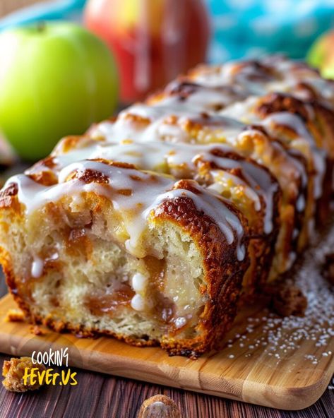 Country Apple Fritter Bread Recipes, Apple Breads, Baked Apple Fritter, Fritter Bread Recipe, Apple Fritter Bread Recipe, Country Apple Fritter Bread, Apple Fritters Bread Recipe, Smell Like A Bakery, Crisp Autumn Morning