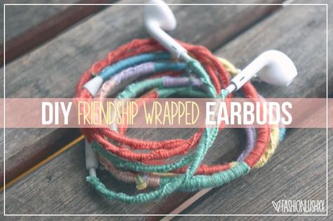 Wrapped Earbuds, Earbuds Diy, Headphone Wrap, Diy Headphones, Diy Fashion Trends, Diy Wrap, Create Diy, Do It Yourself Projects, Do It Yourself