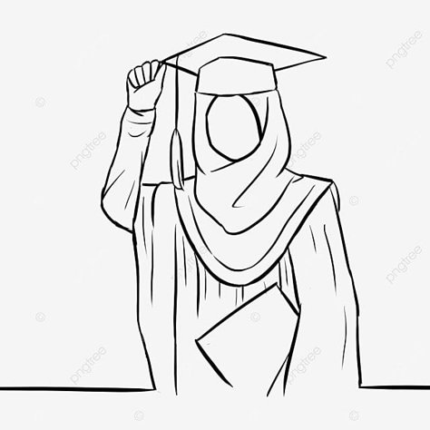 Muslim Drawing Sketch, Graduation Sketch, Muslim Drawing, Graduation Canvas, Graduation Drawing, Leg Drawing, Candlewicking Embroidery, Drawing Man, Deer Art Print