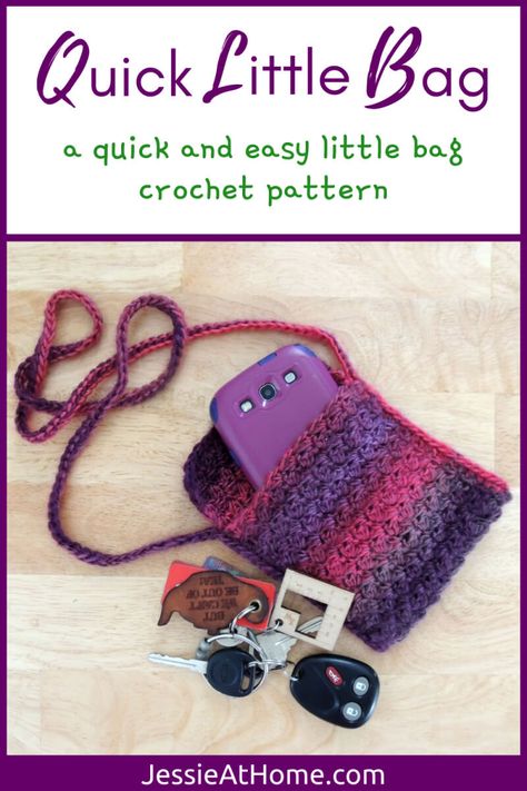 Quickly & easily complete this free crochet shoulder bag pattern to enjoy a little extra storage space - especially if you don't have any pockets! Easy Crochet Pouch, Crochet Shoulder Bag Pattern, Tote Bag Diy, Shoulder Bag Pattern, Phone Bag Pattern, Crochet Coin Purse, Crochet Purse Pattern Free, Shoulder Bags Pattern, Crochet Bag Pattern Free