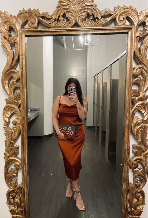 Burnt Orange Wedding Guest Dress, Orange Wedding Guest Outfit, Burnt Orange Wedding Ideas, Amazon Purse, Burnt Orange Wedding, Pinterest Predicts, Shoes Amazon, Burnt Orange Weddings, Quoi Porter