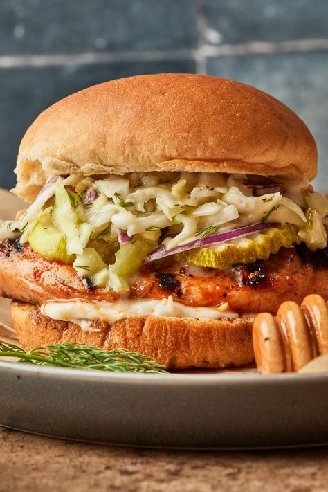 Grilled Hot Honey Chicken Sandwiches Grilled Nashville Hot Chicken Sandwich, Hot Honey Grilled Chicken Sandwich, Grilled Chicken Sandwich Sauce, Chicken Thigh Sandwich, Best Grilled Chicken Sandwich, Hot Honey Chicken Sandwich, Pickle Slaw, Chicken Sandwich Sauce, Honey Grilled Chicken