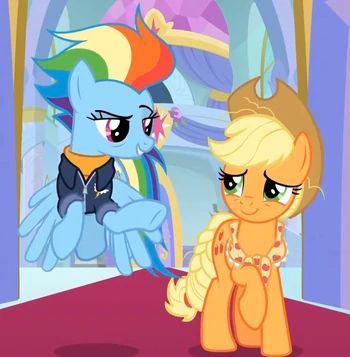 Rainbow Dash And Applejack, Rainbow Dash Mlp, Elements Of Harmony, Girl Pony, Magic Rainbow, Tiny Horses, My Little Pony Applejack, Apple Jack, My Little Pony Characters