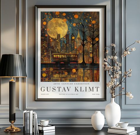 🌿 Gustav Klimt Print 🌿 Our heavier-weight, white, premium matte paper has a natural, smooth uncoated finish that feels luxurious to the touch.   Features:   The 200 gsm/ 80 lb paper weight makes it durable and long-lasting. We use FSC-certified paper or equivalent certifications depending on regional availability. It's better for the people and the planet.  Each poster is shipped in robust packaging, ensuring it arrives safe and secure. Paper sizes may vary slightly by region. For the US and C Gustav Klimt Poster, Klimt Poster, Art Klimt, Gustav Klimt Art, Klimt Paintings, Klimt Art, Museum Poster, Gustav Klimt, Exhibition Poster