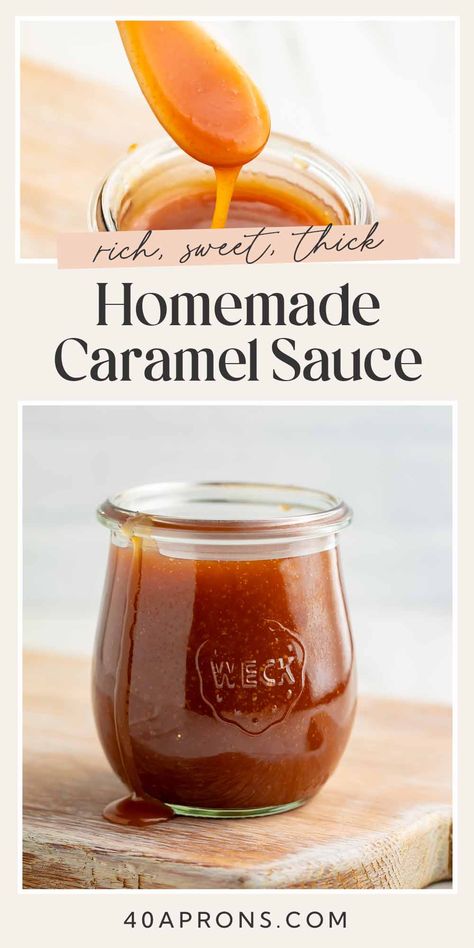 Easy Homemade Caramel Sauce Easy Homemade Caramel Sauce, Diy Caramel, Easy Homemade Caramel, Caramel Recipe Easy, Ice Cream Sauce, Caramel Sauce Recipe, Caramel Recipe, 4 Ingredient Recipes, Caramel Recipes Sauce