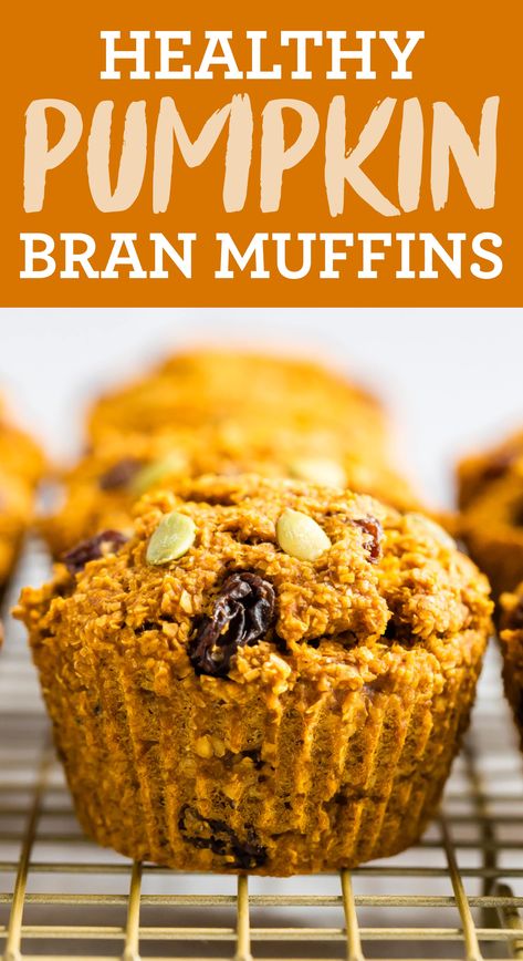 These high fiber pumpkin bran muffins are vegan, and packed with protein and fiber. These pumpkin muffins are perfect for healthy breakfasts on-the-go, and healthy snacking! #highfiber Pumpkin Bran Muffins, Fiber Muffin, Bran Muffins Healthy, Oat Bran Muffins, Bran Muffin Recipes, Source Of Fiber, Pumpkin Oats, Pumpkin Recipes Healthy, Cranberry Muffins