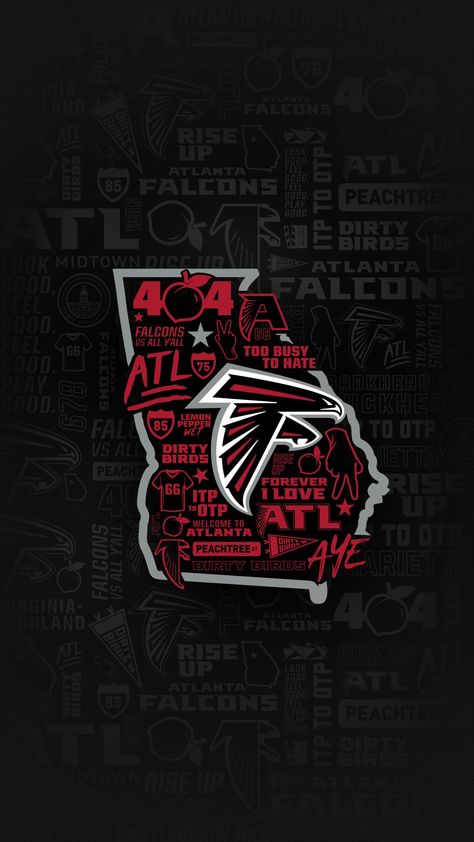 Atlanta Falcons on Twitter: "Take Georgia with you wherever you go 📲 #404Day… " Atlanta Wallpaper, Falcons Wallpaper, Atlanta Falcons Art, Atlanta Falcons Wallpaper, Nfl Wallpaper, Nfl Art, Nfl Logos, Falcons Logo, Atlanta Falcons Logo