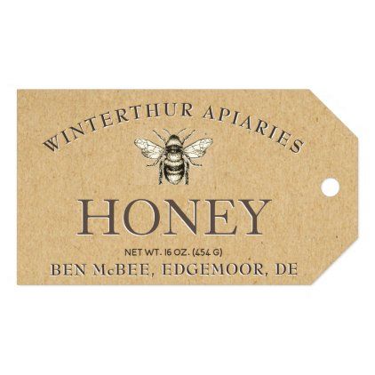 Kraft Honey Vintage Bee Product Tag Honey Bee Labels, Honey Labels, Labels Printables, Honey Label, Labels Printables Free, Vintage Bee, School Labels, Printables Free, Free Labels