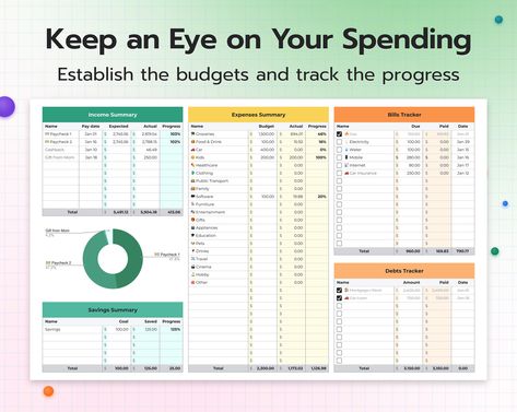 Digital Bill Tracker, Bills Tracker, Expense Tracker Excel, Money Control, Personal Budget Template, Expenses Tracker, Budget Spreadsheet Template, Income Tracker, Monthly Budget Spreadsheet