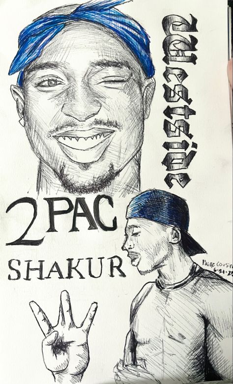 Tupac Shakur Drawing, Animal Drawings Sketches, Rapper Art, Drawing Journal, Black Photography, Art Tools Drawing, Tupac Shakur, Easy Drawings Sketches, Beautiful Drawings