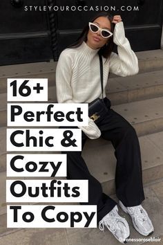 Cute Cool Weather Outfits Casual, Winter Black Outfits Aesthetic, Casual Sunday Outfit Fall Lazy Days, Cali Winter Outfits Casual, Comfy But Stylish Outfits Winter, Winter Comfy Outfits 2024, 60 Weather Outfit Spring, Cozy Cafe Outfit, Comfy Chic Outfits Spring