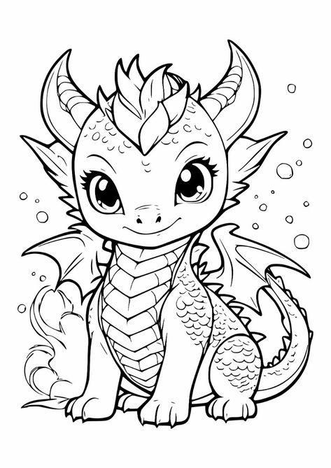 Coloring is a fun and relaxing way to spend time. This dragon coloring page is perfect for kids of all ages. It's also a great way to encourage creativity and imagination. Download the  today and let your kids have some…#Croquis #Fantasy_Animal_Drawing #Dragon_Pictures_To_Color #Dragon_Coloring_Pages_Free_Printable Fantasy Animal Drawing, Dragon Colouring Pages, Dragon Coloring Pages Free Printable, Dragon Pictures To Color, Animal Coloring Pages Free Printable, Baby Dragons Drawing, Dragon Coloring, Monster Coloring Pages, Dragon Coloring Page