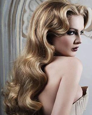 retro-curls Retro Curls, Long Hair Waves, Beautiful Wedding Hair, Vintage Curls, Hollywood Hair, Vintage Wedding Hair, Best Wedding Hairstyles, Classic Hairstyles, Long Wavy Hair