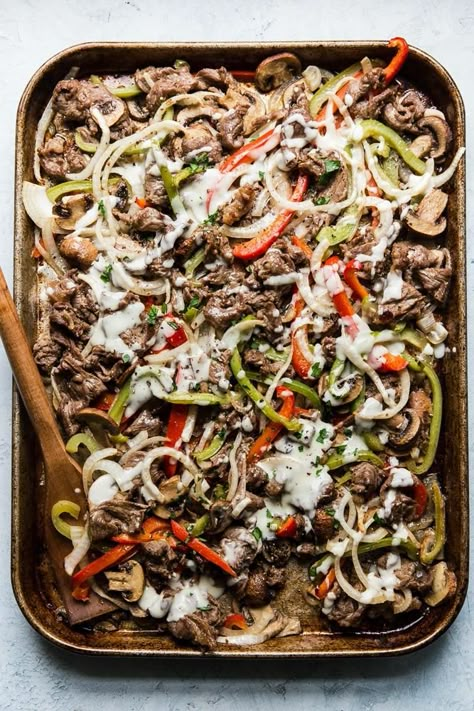 Leftover Steak Recipes, Winning Recipes, Cheesesteak Recipe, Leftover Steak, The Modern Proper, Modern Proper, Sheet Pan Suppers, Sheet Pan Dinners Recipes, Indulgent Food