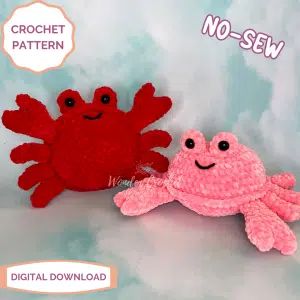 Shop - Wonder Crochet Crab Crochet, Felt Patterns Free, Crab Plush, Chunky Yarn Crochet Pattern, Kk Slider, Plush Crochet Pattern, Crochet Sea Creatures, Chunky Yarn Crochet, Plush Crochet