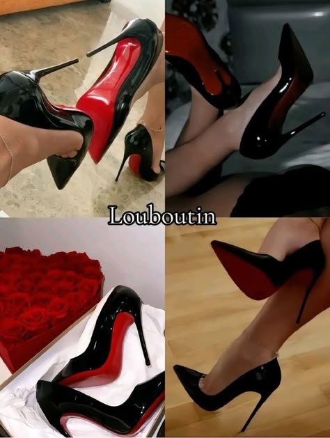 Ysl Heels Red Bottoms, Black Heels Red Bottoms, Black Heels With Red Bottoms, Christian Louboutin Heels Aesthetic, Louboutin Shoes Aesthetic, Louboutin Heels Aesthetic, School Heels, Gs 1200 Bmw, Red Bottoms Heels