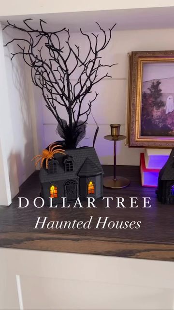 Diy Halloween Village, Haunted House Diy, Last Halloween, Paint Black, Halloween Countdown, Diy Halloween Projects, Halloween Village, Haunted Houses, Halloween Lights