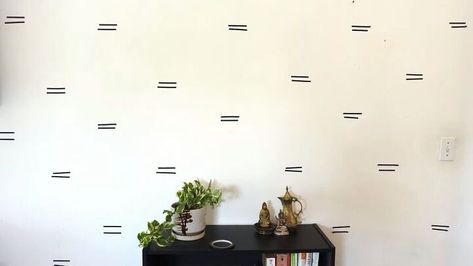 Washi Tape Accent Wall, Easy Washi Tape Wall Art, Black Electrical Tape Wall Art, Black Washi Tape Wall Art, Washi Tape Photo Wall, Electrical Tape Accent Wall, Tape Accent Wall, Washi Tape Wall Art Boys Room, Washi Tape Wall Decor