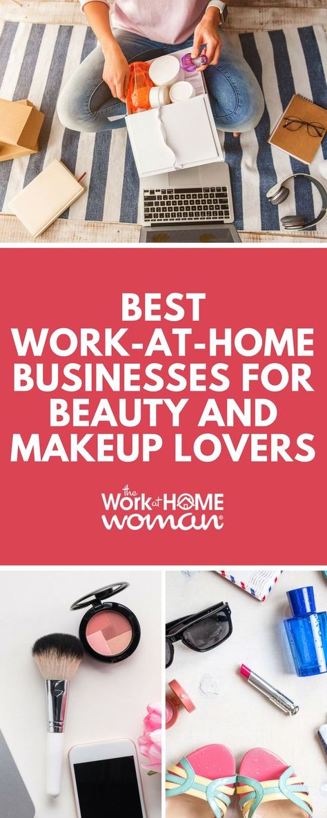 Do you want to work from home in a niche that's fun and makes you feel good? Here's a huge list of the best work-at-home businesses for beauty and makeup lovers. #workfromhome #makeup #beauty #skincare #money #business #directsales Makeup Jobs, Legit Online Jobs, Jobs From Home, Beauty And Makeup, Makeup Lovers, Online Jobs From Home, Work At Home, Busy At Work, Work Looks