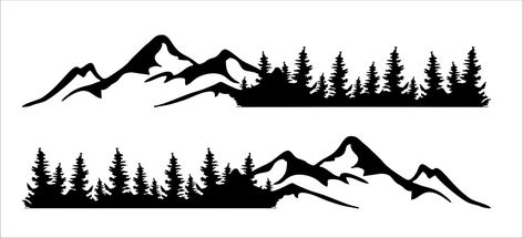 2x 2m Mountain Range vinyl stickers graphics decals car van caravan motorhome Checkered Flag, Mountain Scene, Bank Card, Transfer Tape, Window Cleaner, Mountain Range, Vinyl Stickers, Motorhome, Caravan