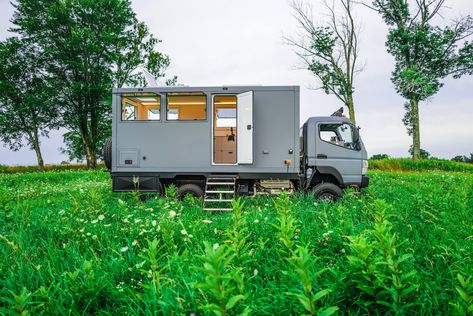 Photo 1 of 12 in When the Lights Go Out, You Can Still Serve Matcha From This $325K Mitsubishi Truck - Dwell Mitsubishi Truck, Airstream Renovation, Hi Fi System, Camper Conversion, Ford F250, Prefab Homes, Classic Cars Online, Tea House, Photo 1