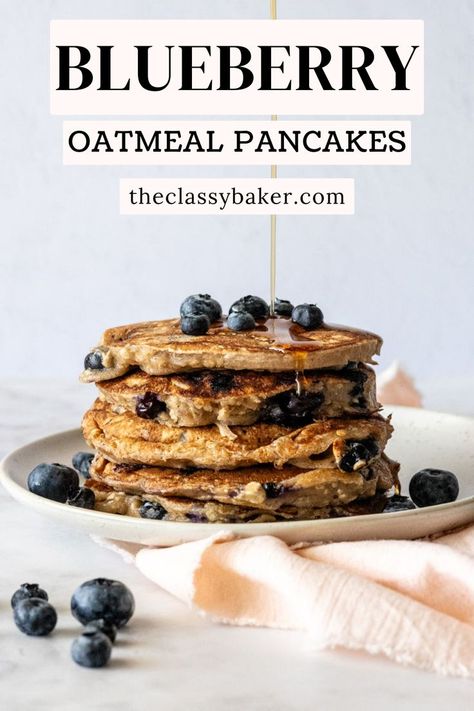 Indulge in the simple pleasure of Oatmeal Blueberry Pancakes, an easy recipe for a special, fuss-free breakfast. Blueberry Oatmeal Pancakes, Healthy Blueberry Pancakes, Oat Pancake Recipe, Oatmeal Blueberry, Oatmeal Pancakes Healthy, Blueberry Pancakes Recipe, Blueberry Pancake, Blueberry Oat, Blueberry Oatmeal