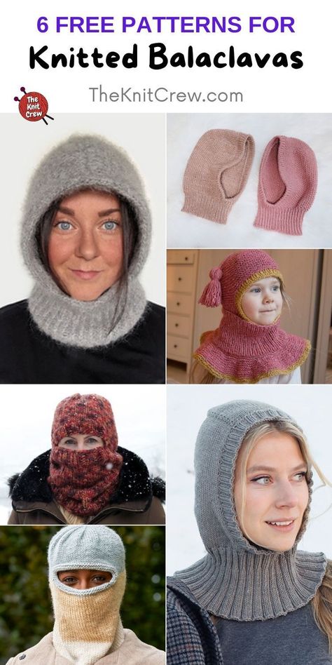 Knitting Pattern Balaclava, Kids Balaclava Knitting Pattern Free, Baklava Knitting Pattern, Chunky Balaclava Knitting Pattern Free, Baclava Hat Knit Pattern, Chunky Knit Balaclava, Knitted Baklava, Balaclava Knitting, Free Balaclava Pattern