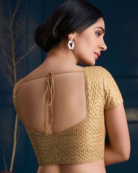 https://youtu.be/m8EItyVNwwY Golden Blouse Designs, Gold Blouse Designs, Golden Blouse, Bridal Blouses, Cotton Blouse Design, Sari Design, Backless Blouse Designs, Shiva Parvati, Saree Blouse Neck Designs