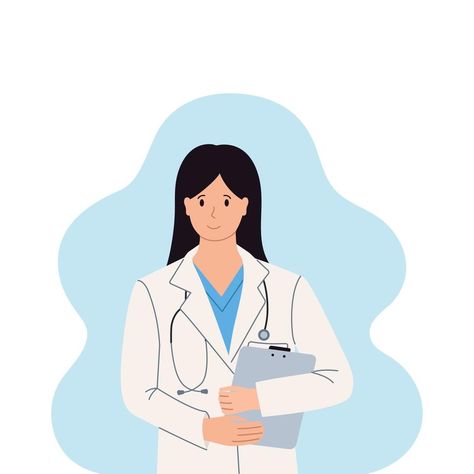 A woman doctor with a tablet and a stethoscope, an image on a blue background. A doctor in a medical uniform. Cartoon style. Family doctor. Medical worker, paramedic. Woman Doctor, Family Doctor, Family Doctors, Female Doctor, Medical Uniforms, Cityscape Photos, Logo Banners, Cartoon Images, Nature Backgrounds